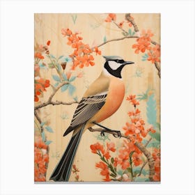 Cedar Waxwing 2 Detailed Bird Painting Canvas Print