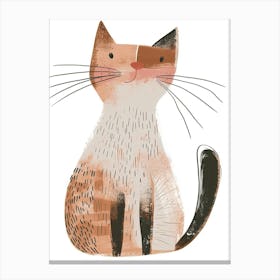 Colorpoint Shorthair Cat Clipart Illustration 3 Canvas Print