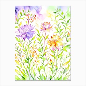 Watercolor Flowers 2 Canvas Print