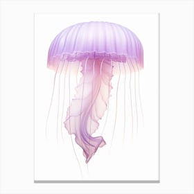 Mauve Stinger Jellyfish Simple 4 Canvas Print