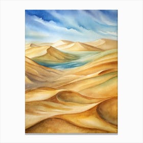 A Representation Of Sand Dunes Creating Natural Wa (1) Canvas Print