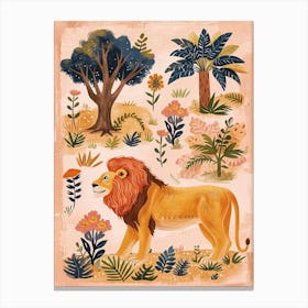 Barbary Lioness On The Prowl Illustration 2 Canvas Print