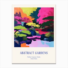 Colourful Gardens Portland Japanese Garden Usa 2 Blue Poster Canvas Print