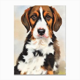 Petit Basset Griffon Vendeen 4 Watercolour dog Canvas Print