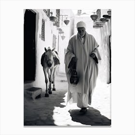Chefchaouen, Morocco, Black And White Photography 4 Canvas Print
