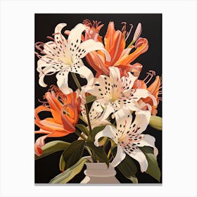 Bouquet Of Toad Lily Flowers, Autumn Fall Florals Painting 3 Canvas Print