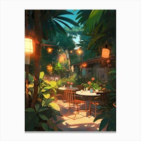 Tropic Restaurant Canvas Print