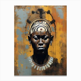 Tribal Embrace: Embodying African Culture Canvas Print