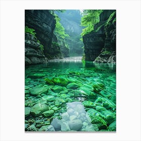 Green River In The Mountains Canvas Print