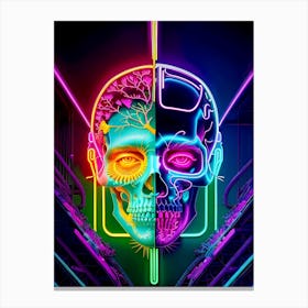Neon Skull 23 Canvas Print