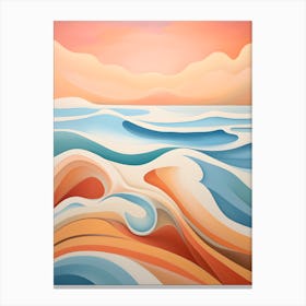 "Seascape Reverie: Abstract Tides of the Mind" Canvas Print
