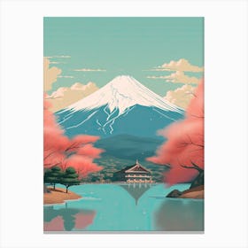 Mount Fuji Japan Travel Illustration 4 Canvas Print