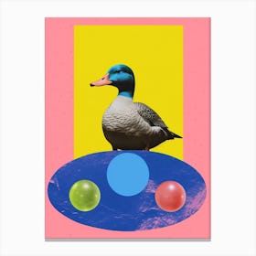 Geometric Circle Duckling 1 Canvas Print
