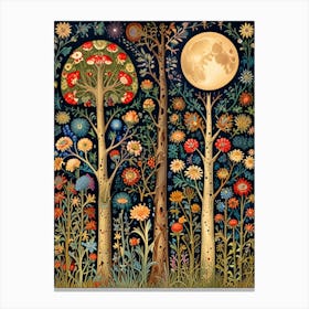 William Morris Moonlight In The Forest 49 Canvas Print