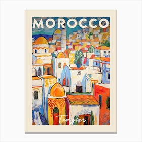 Tangier Morocco 7 Fauvist Painting Travel Poster Canvas Print