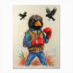 Boxing Bird 1 Canvas Print
