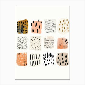 Set Of Brushstrokes Canvas Print