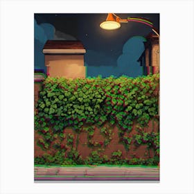 Ivy Wall Art Behind Couch Canvas Print