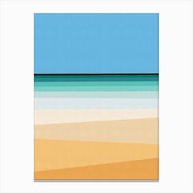 Watercolor beach Canvas Print