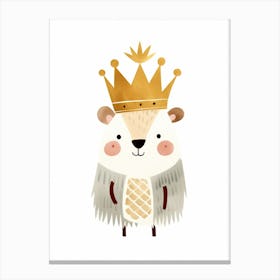 Little Hedgehog 4 Wearing A Crown Canvas Print