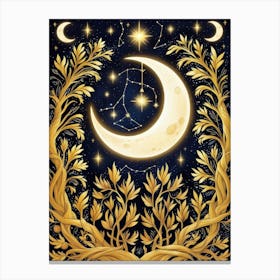 Golden Crescent Canvas Print