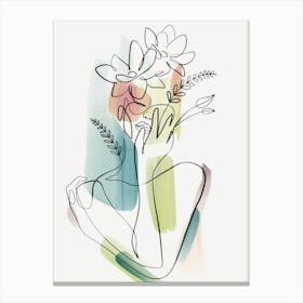 Woman With Flowers Canvas Print