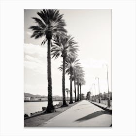 Cannes, France, Black And White Old Photo 3 Canvas Print