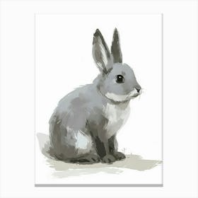 Silver Fox Rabbit Nursery Illustration 2 Canvas Print
