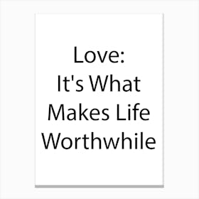 Love And Relationship Quote 15 Canvas Print