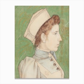 Portrait Of Nurse Nelly, Jan Toorop Canvas Print