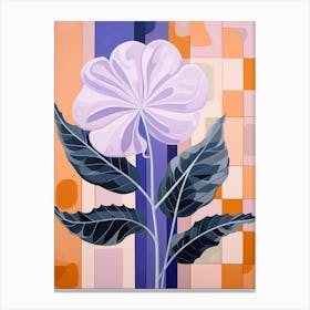 Lilac 2 Hilma Af Klint Inspired Pastel Flower Painting Canvas Print