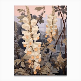 Aconitum 4 Flower Painting Canvas Print