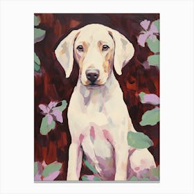 A Weimaraner Dog Painting, Impressionist 2 Canvas Print
