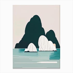 Phi Phi Islands Thailand Simplistic Tropical Destination Canvas Print