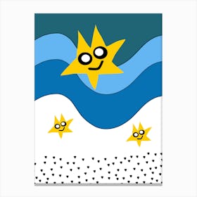 Happy Stars Canvas Print