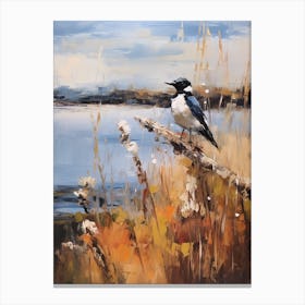 Bird Painting Magpie 7 Canvas Print