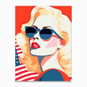 From Sea to Shining Sea: Pop Art USA Women Canvas Print