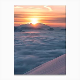 Sunrise Over The Clouds 1 Canvas Print