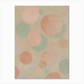 Peach Polka Dots Canvas Print