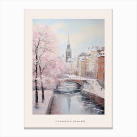 Dreamy Winter Painting Poster Copenhagen Denmark 1 Canvas Print