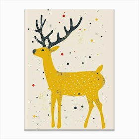Yellow Reindeer 2 Canvas Print