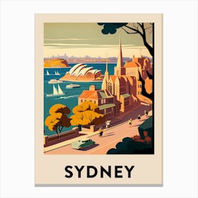 Sydney 2 Vintage Travel Poster Canvas Print