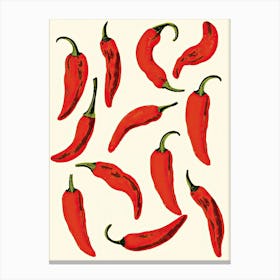 Red Hot Chilli Peppers Kitchen Canvas Print