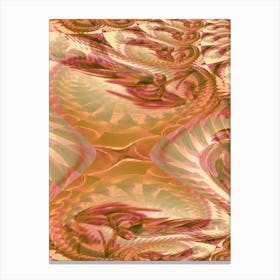 Abstrakt Brown floral pattern Canvas Print