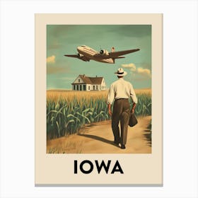 Iowa Vintage Travel Poster Canvas Print