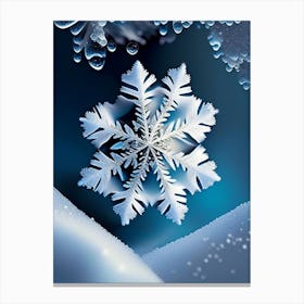 Delicate, Snowflakes, Pop Art Photography 1 Canvas Print