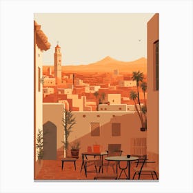 Morocco 3 Travel Illustration Canvas Print