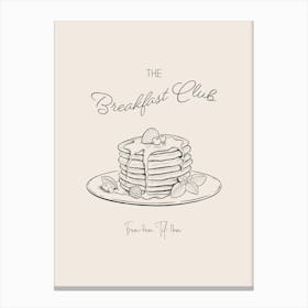 The Breakfast Club - Cream Canvas Print
