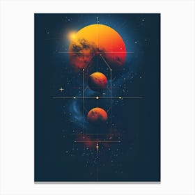 Planets In Space 6 Canvas Print