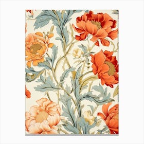 Victorian Floral Wallpaper 8 Canvas Print